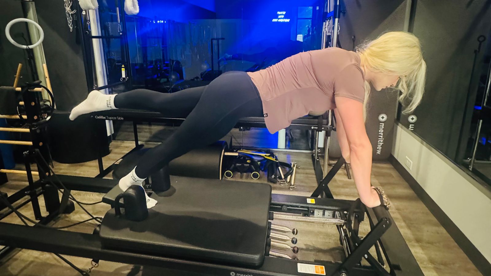 One-on-one Pilates Reformer private training session at Core Ambitions studio