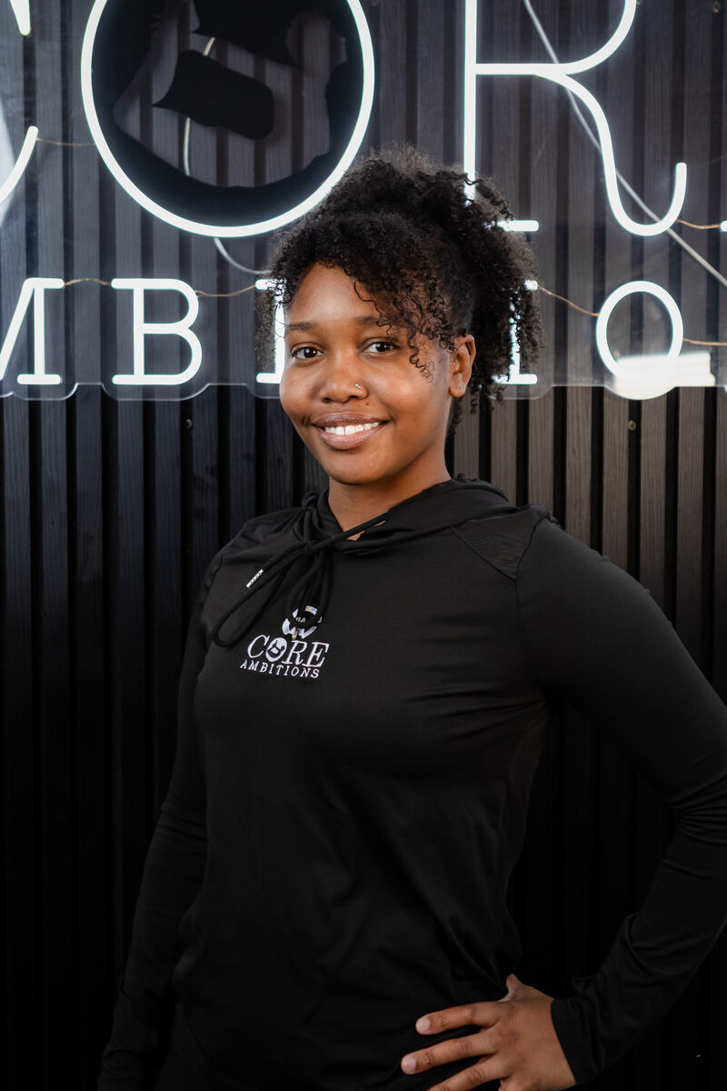 Jailyn Haddock, front desk at Core Ambitions